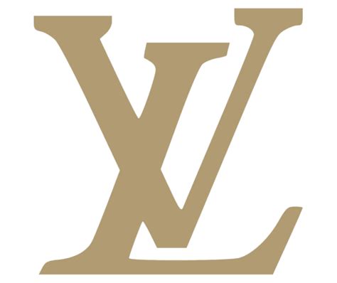 gold louis vuitton logo on transparent background